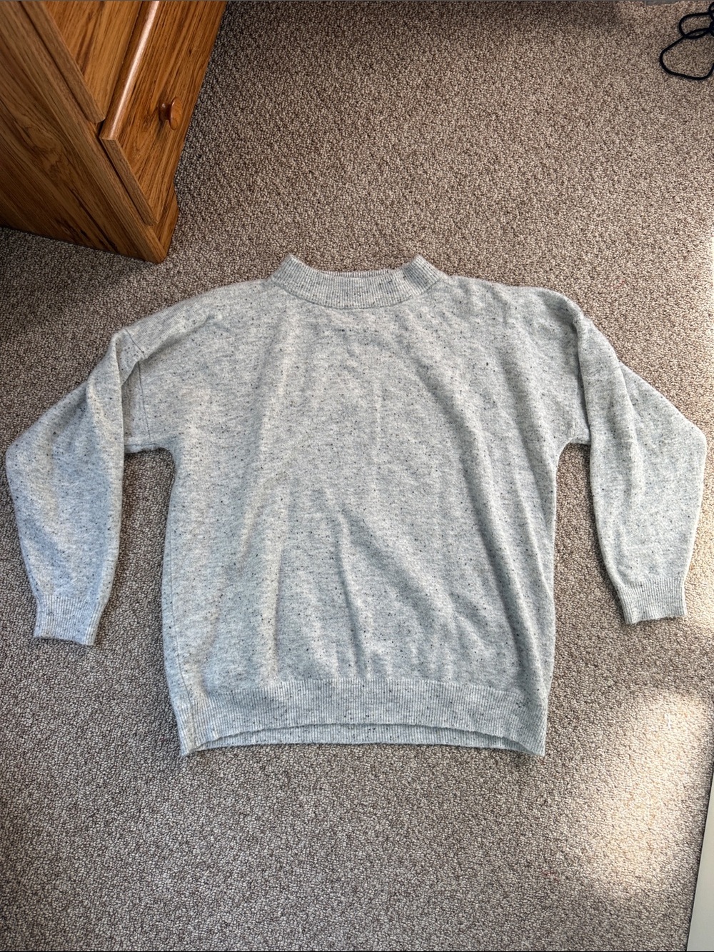 Gray knit sweater